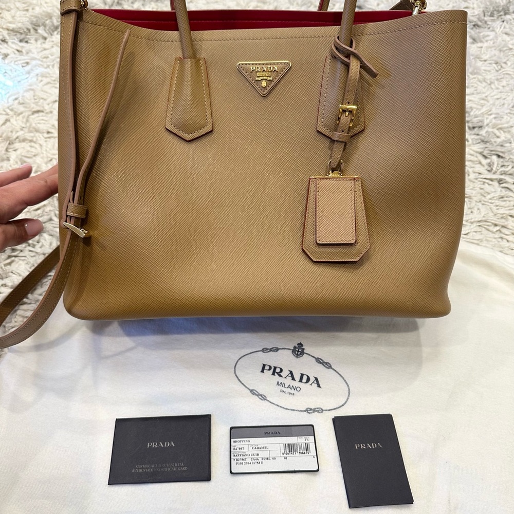 Prada Saffiano Leather Top Handle Bag